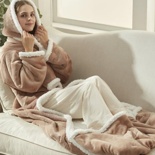 Nest-Up Wearable Electric Heated Blanket