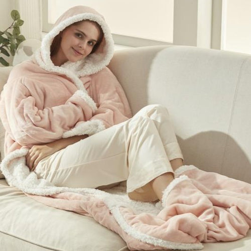 Nest-Up Wearable Electric Heated Blanket
